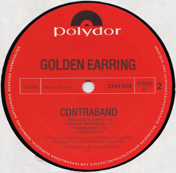 Golden Earring : Contraband (LP, Album)