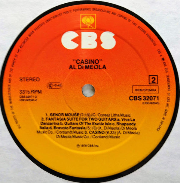 Al Di Meola : Casino (LP, Album, RE)