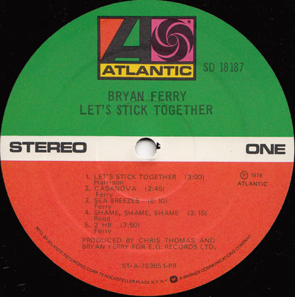 Bryan Ferry : Let's Stick Together (LP, Album, Comp, PR )