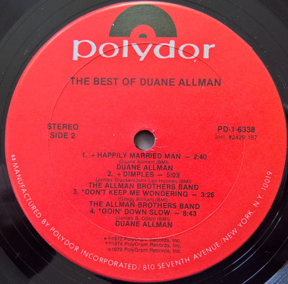 Duane Allman : The Best Of Duane Allman (LP, Comp, RP, 53)