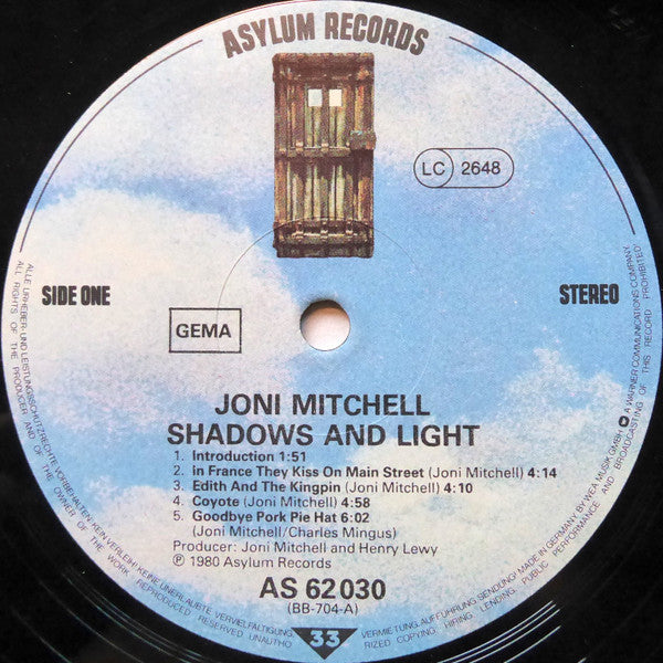 Joni Mitchell : Shadows And Light (2xLP, Album, RE)
