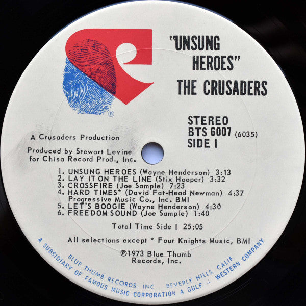 The Crusaders : Unsung Heroes (LP, Album, San)