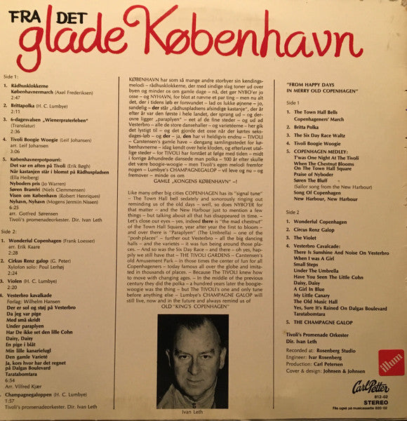 Tivolis Promenadeorkester : Fra det glade København (LP)