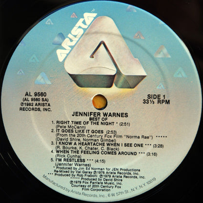 Jennifer Warnes : Best Of Jennifer Warnes (LP, Comp)