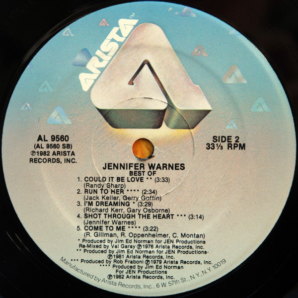 Jennifer Warnes : Best Of Jennifer Warnes (LP, Comp)