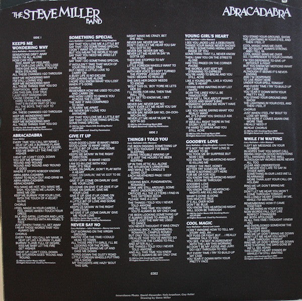 The Steve Miller Band* : Abracadabra (LP, Album)