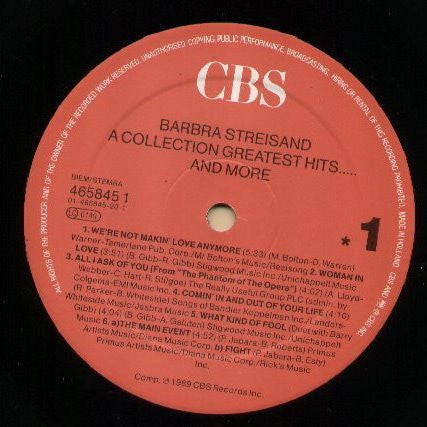 Barbra Streisand : A Collection Greatest Hits...And More (LP, Comp)
