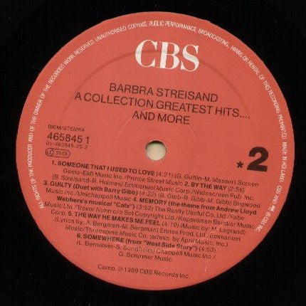 Barbra Streisand : A Collection Greatest Hits...And More (LP, Comp)