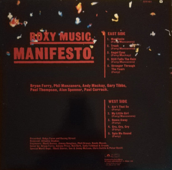 Roxy Music : Manifesto (LP, Album)