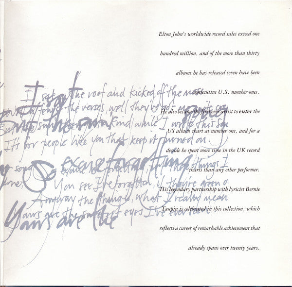 Elton John : The Very Best Of Elton John (2xLP, Comp)