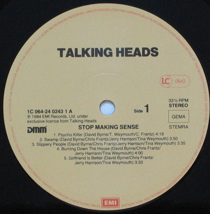 Talking Heads : Stop Making Sense (LP, Album)