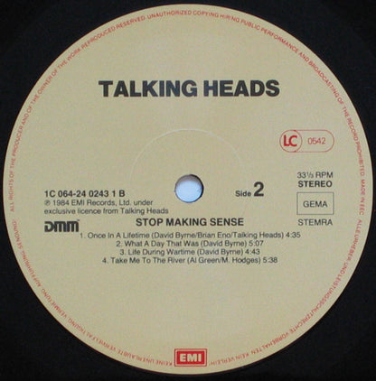 Talking Heads : Stop Making Sense (LP, Album)