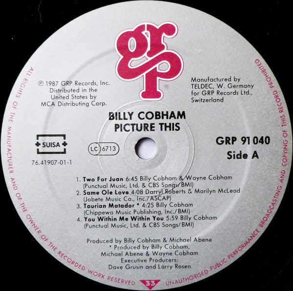 Billy Cobham : Picture This (LP, Album)
