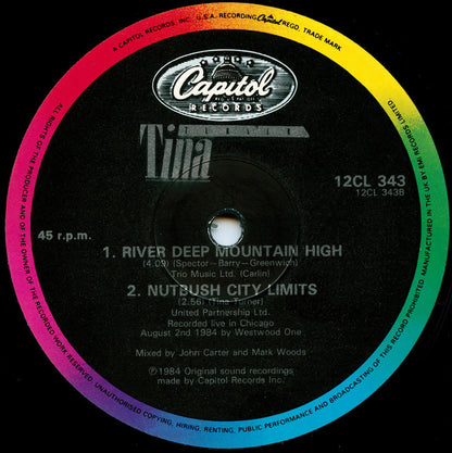 Tina Turner : Private Dancer (Full Length Version) (12")