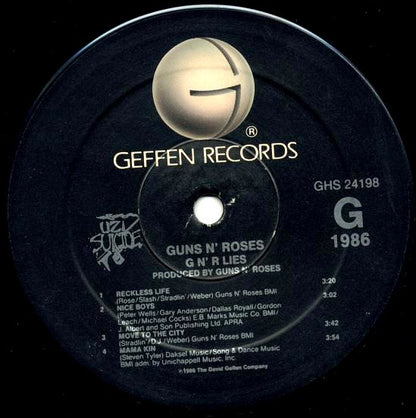Guns N' Roses : G N' R Lies (LP, Album, RP)