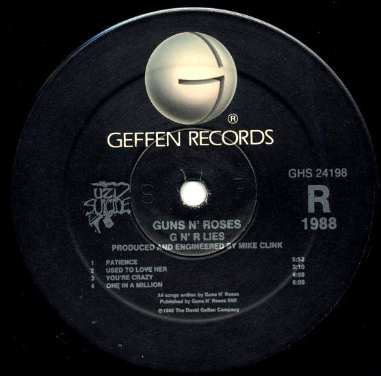 Guns N' Roses : G N' R Lies (LP, Album, RP)