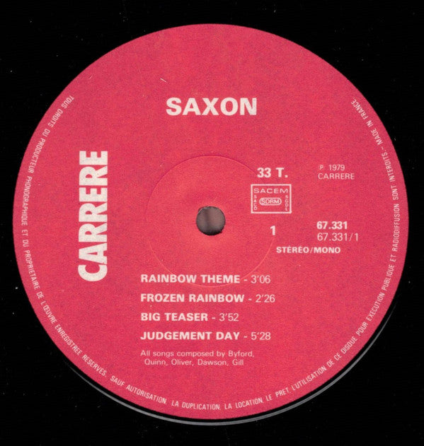 Saxon : Saxon (LP, Album)