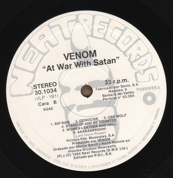 Venom (8) : At War With Satan (LP, Album)