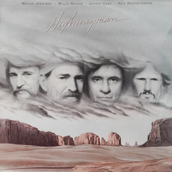Waylon Jennings, Willie Nelson, Johnny Cash, Kris Kristofferson : Highwayman (LP, Album, RP)