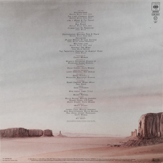 Waylon Jennings, Willie Nelson, Johnny Cash, Kris Kristofferson : Highwayman (LP, Album, RP)