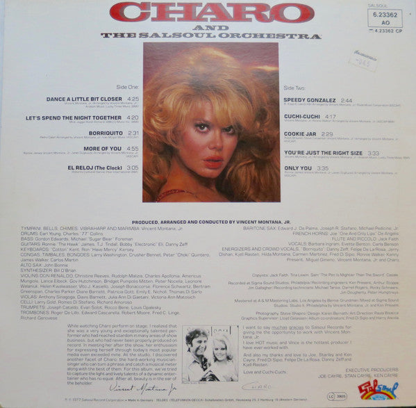 Charo And The Salsoul Orchestra : Cuchi-Cuchi (LP, Album)