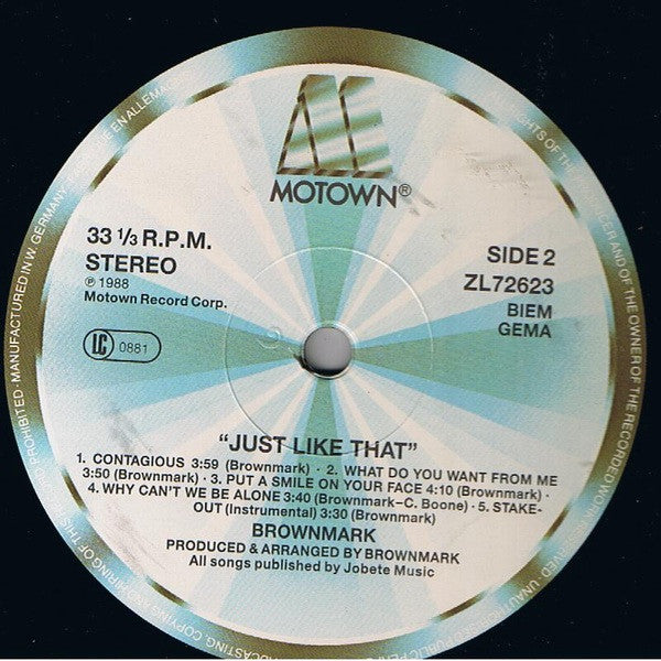 Brownmark : Just Like That (LP, Album)