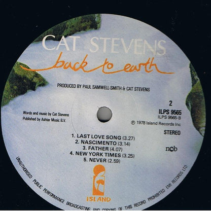 Cat Stevens : Back To Earth (LP, Album)