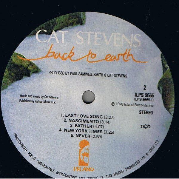 Cat Stevens : Back To Earth (LP, Album)