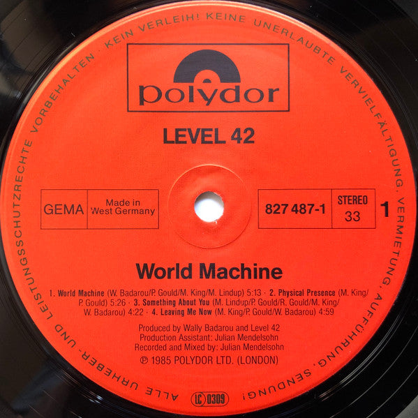 Level 42 : World Machine (LP, Album)