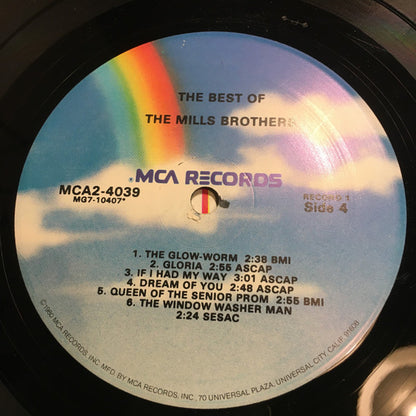 The Mills Brothers : The Best Of The Mills Brothers (2xLP, Comp, RE)