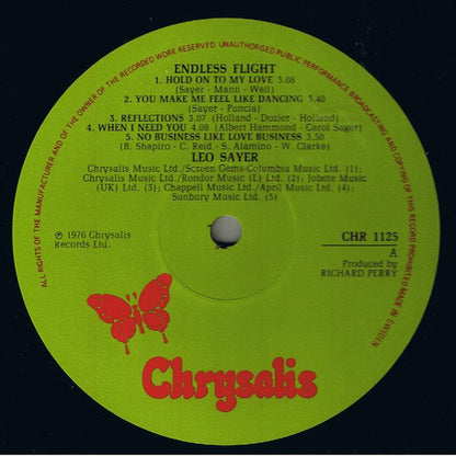 Leo Sayer : Endless Flight (LP, Album)