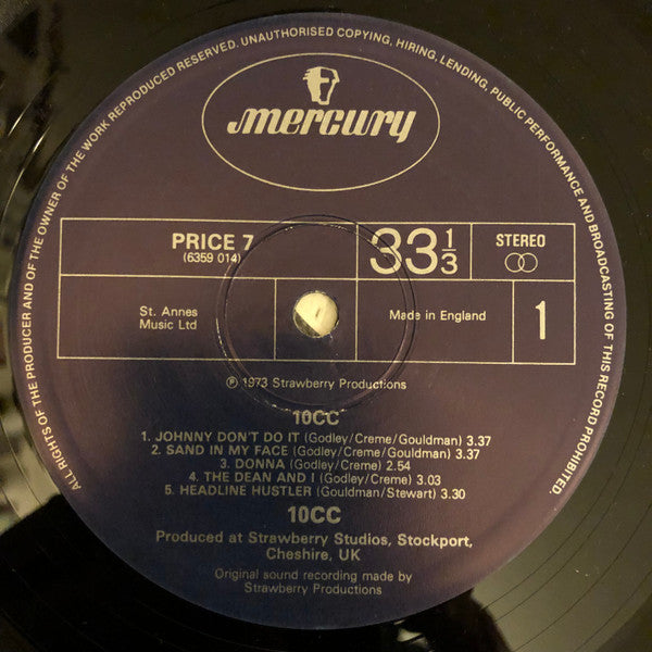 10cc : 10cc (LP, Album, RE)