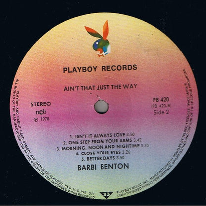 Barbi Benton : Ain't That Just The Way (LP, Album)