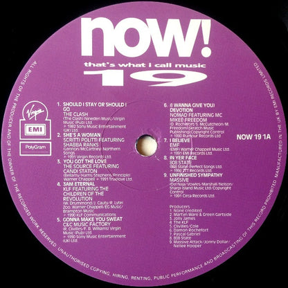 Various : Now That's What I Call Music! 19 (2xLP, Comp)