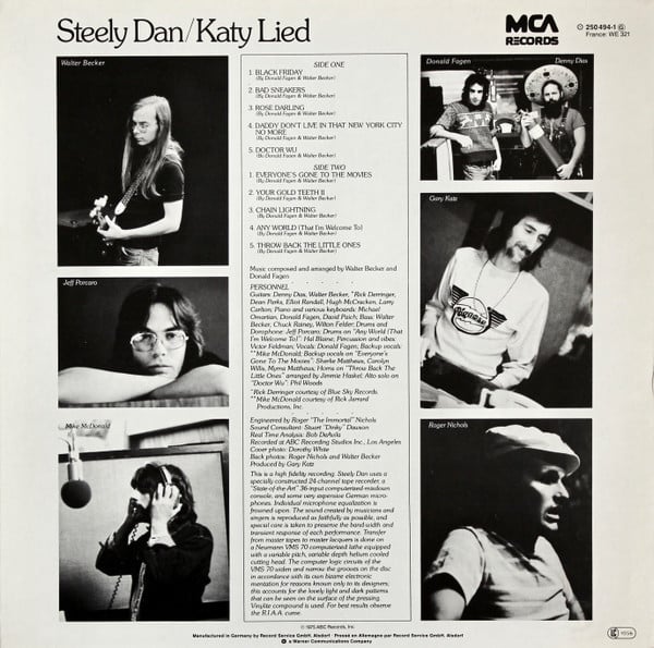 Steely Dan : Katy Lied (LP, Album, RE)