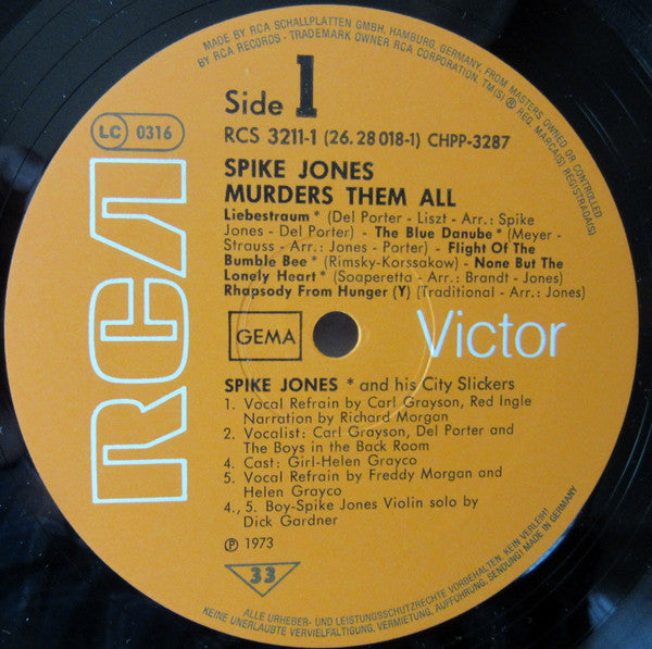 Spike Jones And His City Slickers : Spike Jones Murders Them All (2xLP, Comp, RP, Gat)