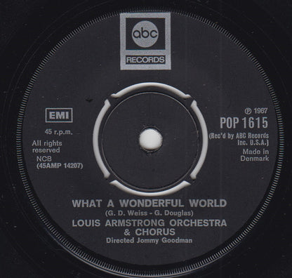 Louis Armstrong : What A Wonderful World / Cabaret (7", Single, RE)