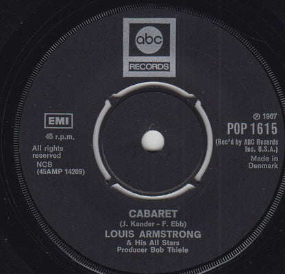 Louis Armstrong : What A Wonderful World / Cabaret (7", Single, RE)