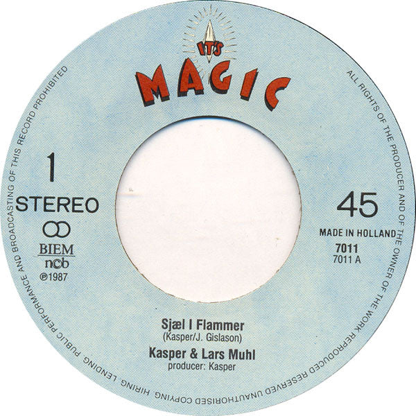 Kasper Winding med Lars Muhl : Sjæl I Flammer (7", Single)