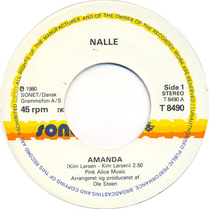 Nalle (2) : Amanda / Bare Mig (7", Single)