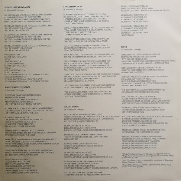 Steve Winwood : Arc Of A Diver (LP, Album)