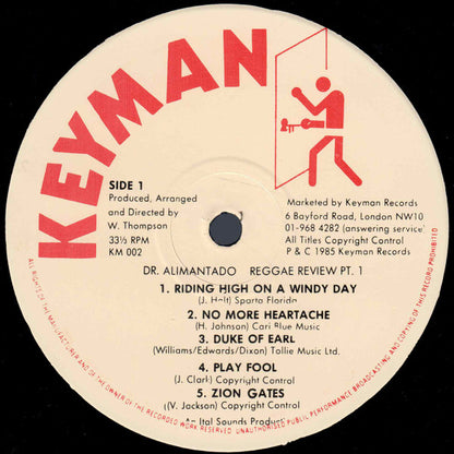 Dr. Alimantado : Reggae Review Pt.1 (LP, Album)