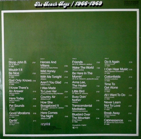 The Beach Boys : 1966-1969 (2xLP, Album, Comp, Mar)