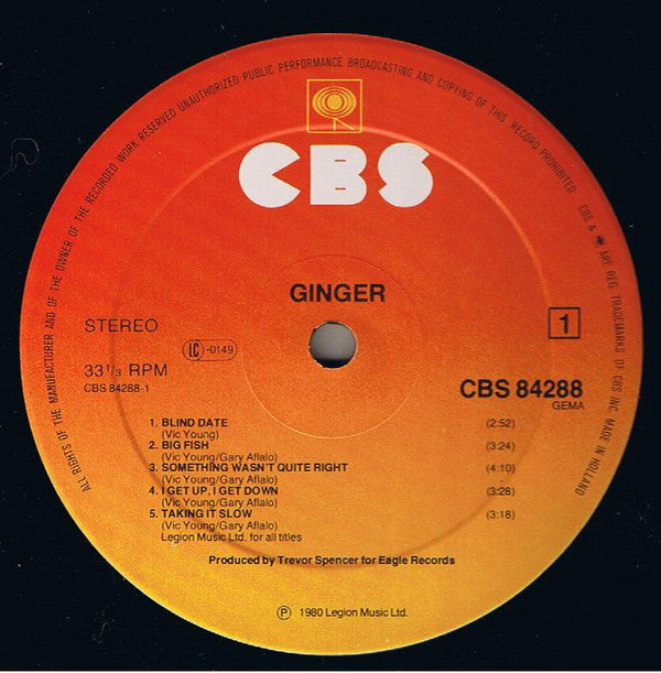 Ginger (11) : Ginger (LP, Album)