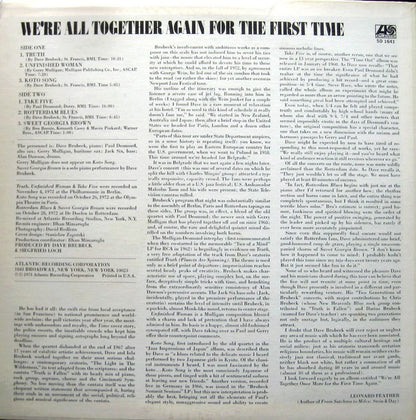Dave Brubeck, Gerry Mulligan, Paul Desmond, Alan Dawson, Jack Six : We're All Together Again For The First Time (LP, Album, Mon)
