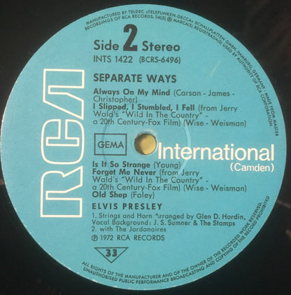 Elvis Presley : Separate Ways (LP, Album, Comp)