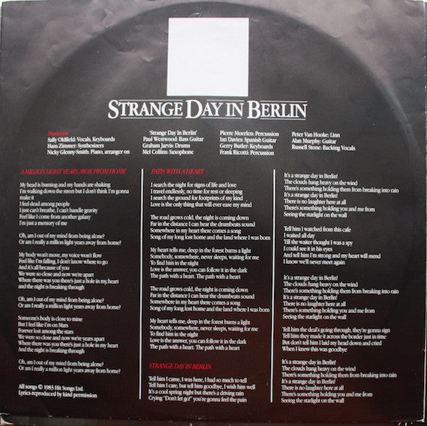 Sally Oldfield : Strange Day In Berlin (LP, Album)