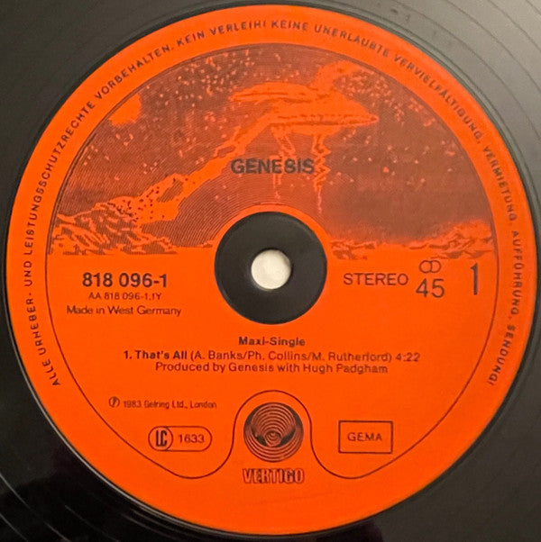 Genesis : That's All (12", Maxi)