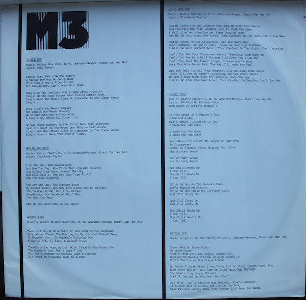 M 3 : Single Boys (LP, Album)