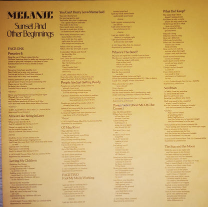 Melanie (2) : Sunset And Other Beginnings (LP, Album)